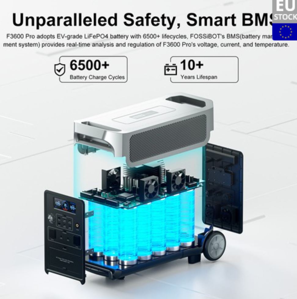 Centrale électrique portable FOSSiBOT F3600 Pro – Image 3