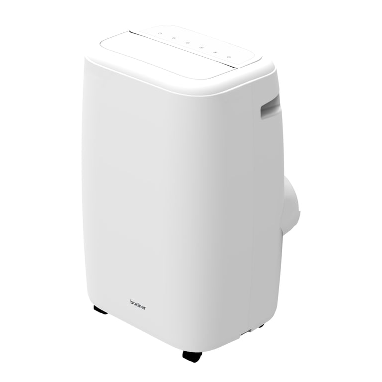 Bodner - Kuban 9000 BTU + kit d'installation - Climatiseur mobile, 3 vitesses, 20 m2, blanc (H. 71,5 x l. 44 x P. 33,5 cm)