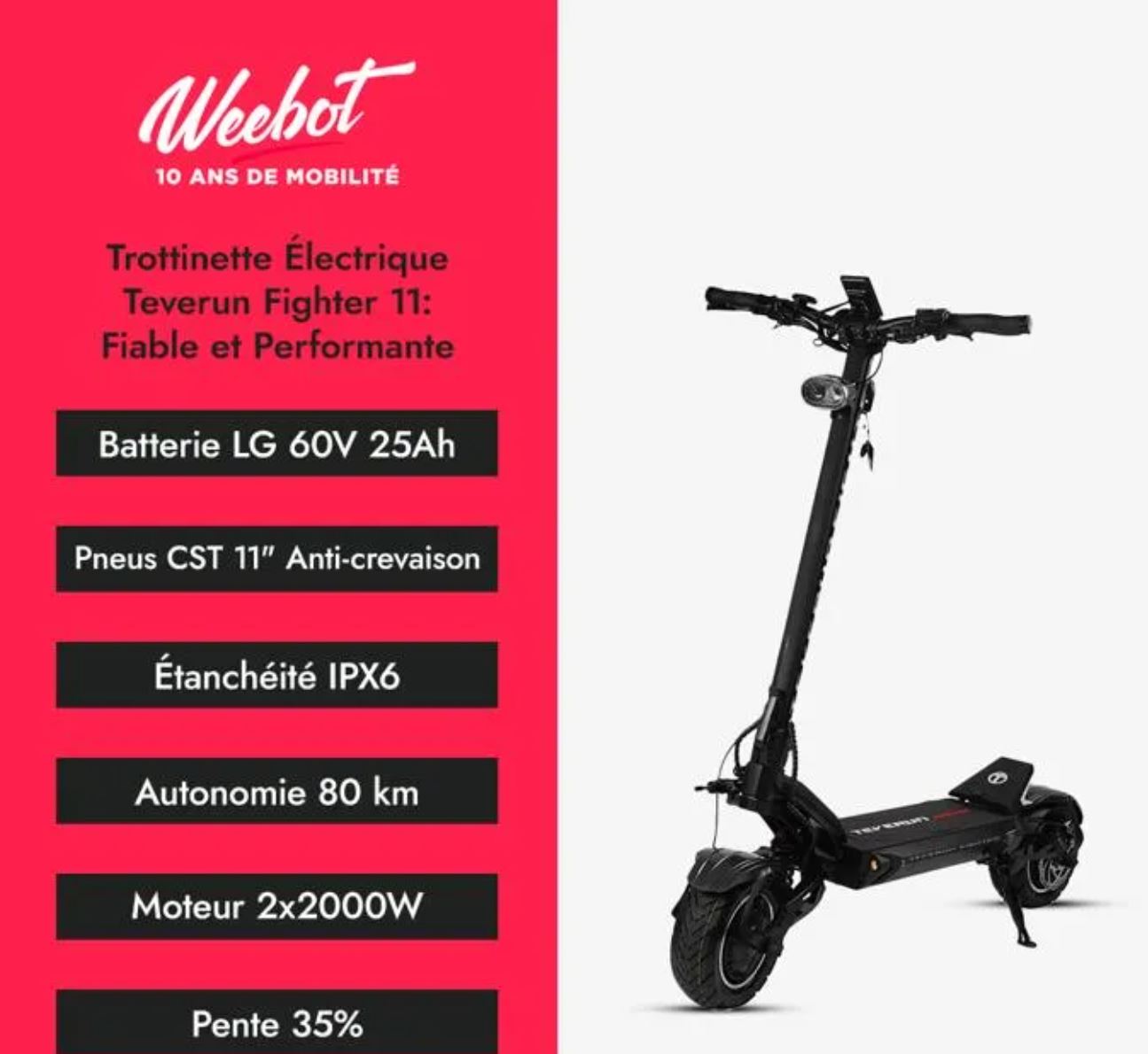 Trottinette Électrique Teverun Fighter 11 – Image 2