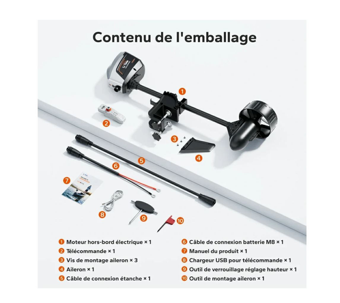 Moteur hors-bord électrique Argoseeker A2 48V 2000W – Image 7